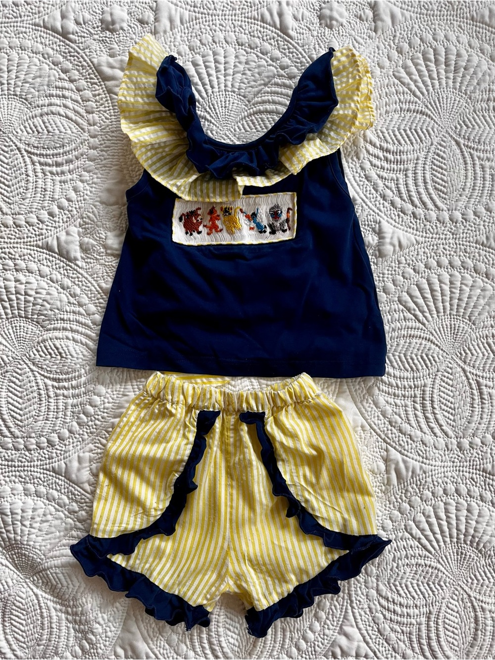 Lion King Smocked Swing Back Top & Short Set